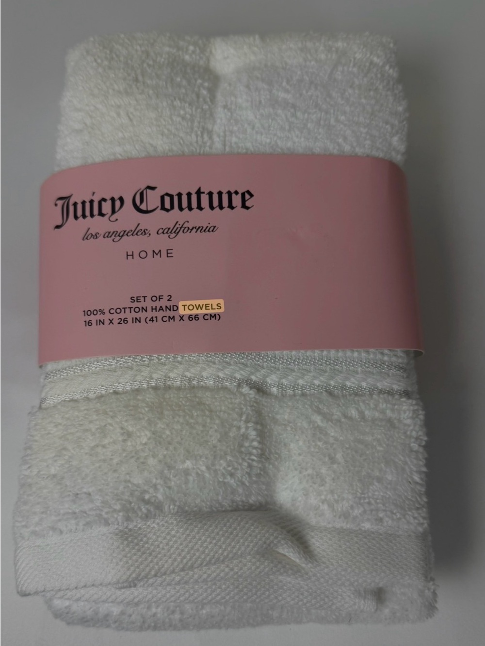 Juicy Couture Home Luxury Hand Towels – Set of 2 🎀